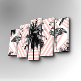 Wallity Cuadro Decorativo en Lienzo de 5 Piezas Multicolor